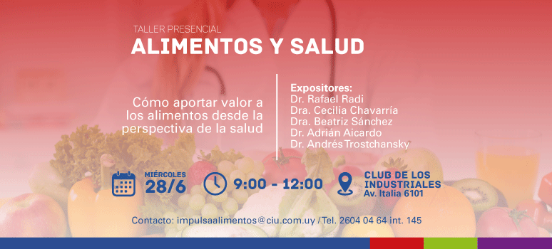 Taller presencial: Cómo aportar valor a los alimentos desde la perspectiva de la salud